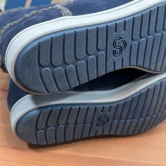 Clarks Cloudsteppers Step Glow Rose Faux Fur Ankle Boots Size 5.5 - Picture 10 of 10